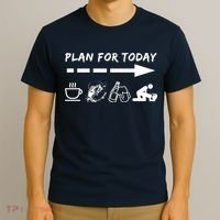Plan For Today Coffee Fishing Beer Sex T-Shirt thumb 3