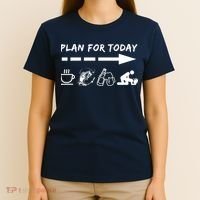 Plan For Today Coffee Fishing Beer Sex T-Shirt thumb 4