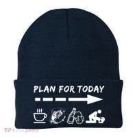 Plan For Today Coffee Fishing Beer Sex Beanie thumb 0