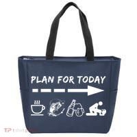 Plan For Today Coffee Fishing Beer Sex Tote Bag thumb 0