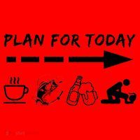Plan For Today Coffee Fishing Beer Sex Santa Hat thumb 1