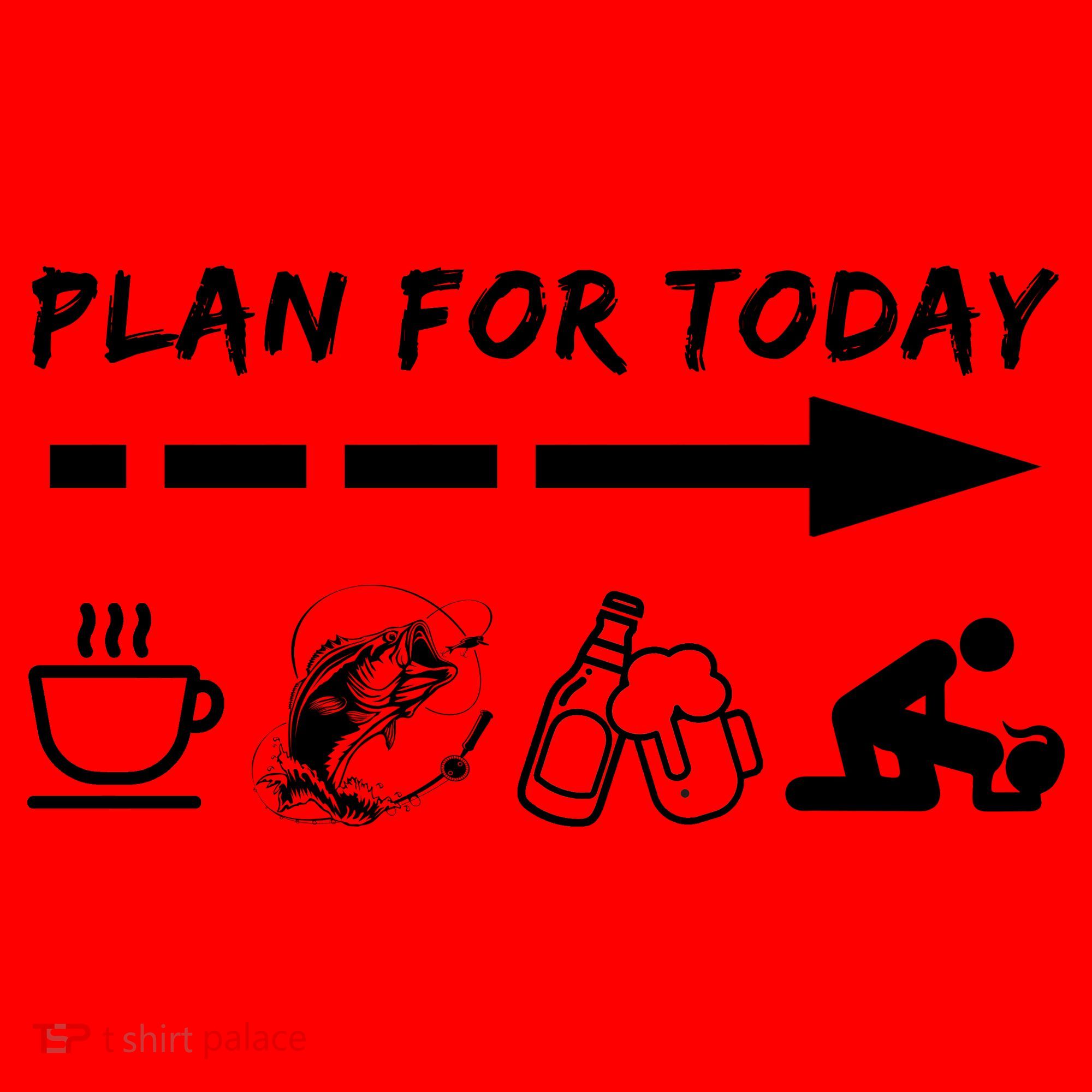 Plan For Today Coffee Fishing Beer Sex Santa Hat