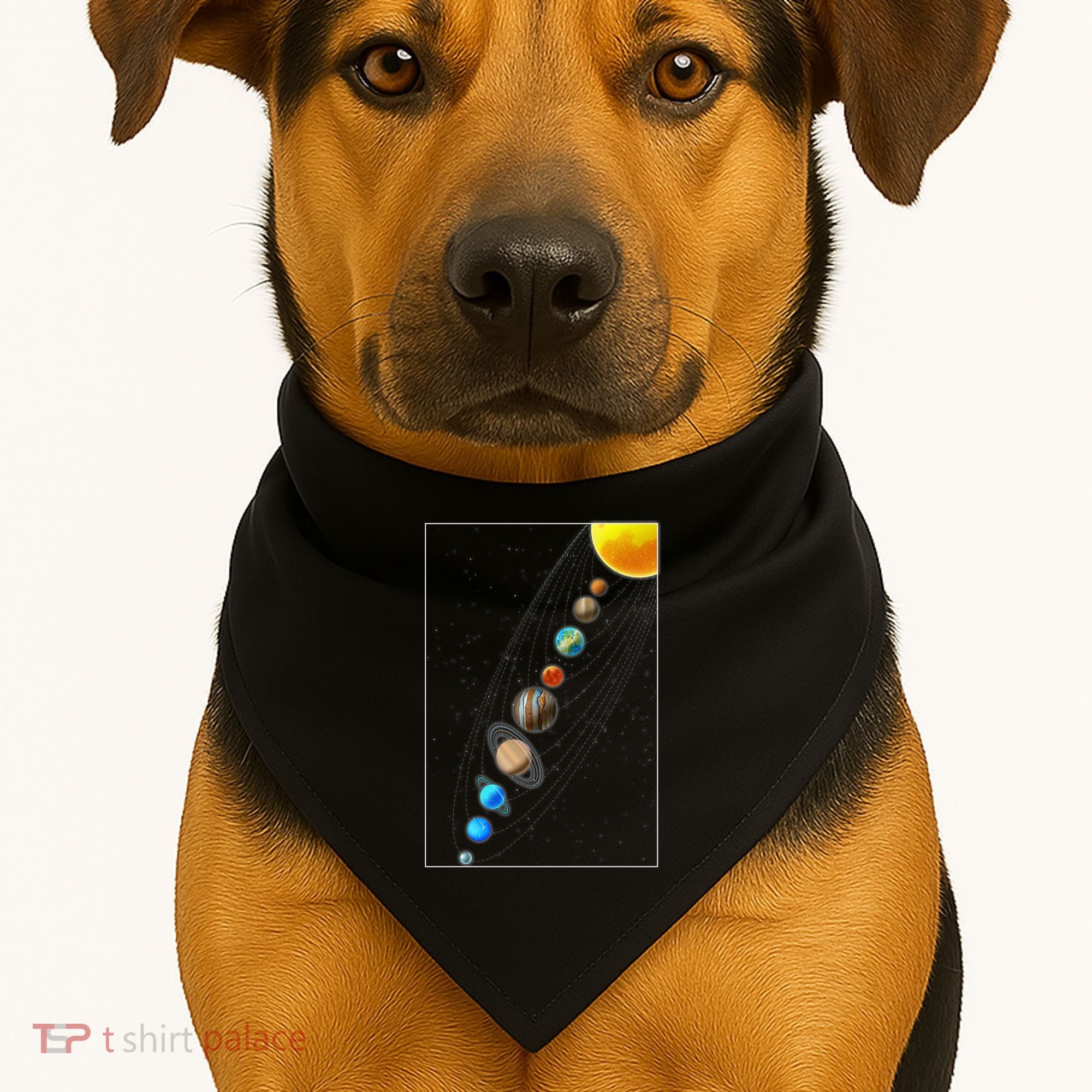 Planets Solar System USA-Made Doggie Bandana