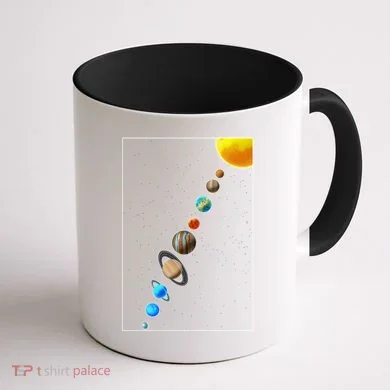 Planets Solar System Coffee Mug back