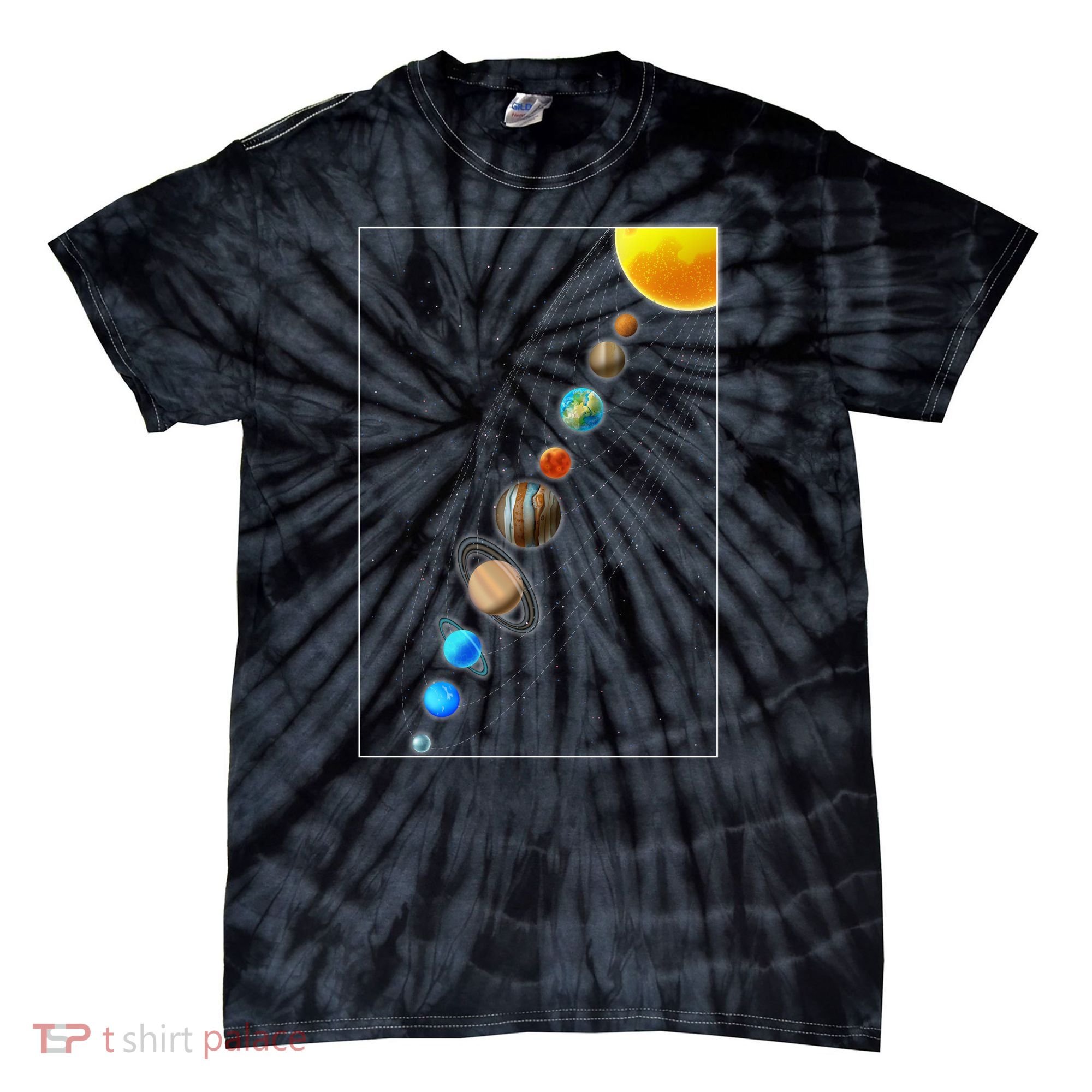 Planets Solar System Tie-Dye T-Shirt