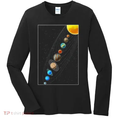 Planets Solar System Women's Long Sleeve Shirt