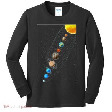 Planets Solar System Kids Long Sleeve Shirt