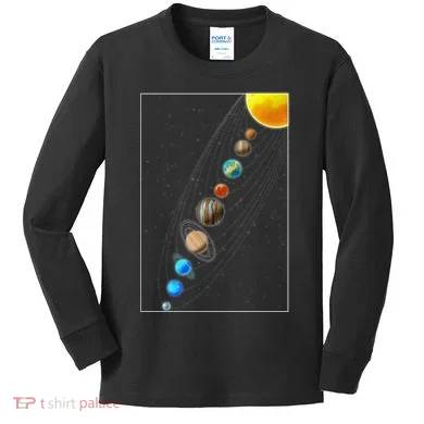 Planets Solar System Kids Long Sleeve Shirt