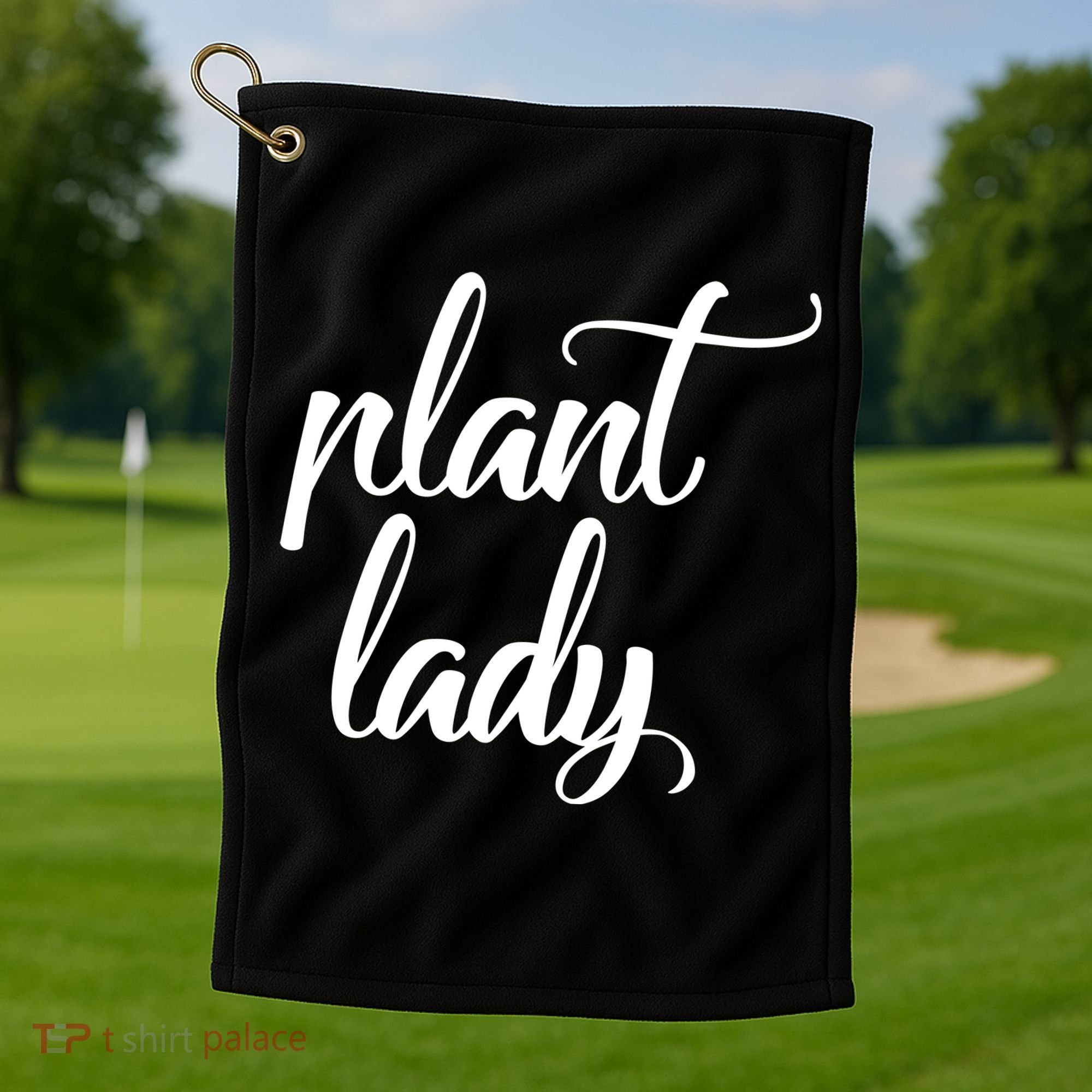 Plant Lady Mom Mother Gardening Funny Golf Towel