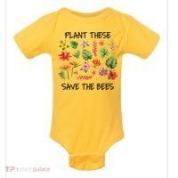 Plant These Save Bees Baby Bodysuit thumb 0