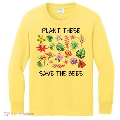 Plant These Save Bees Kids Long Sleeve Shirt