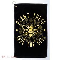 Plant These Save The Bees Golf Towel thumb 0