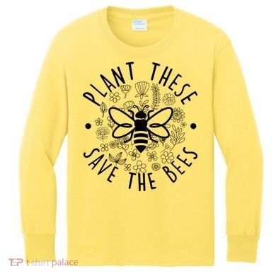 Plant These Save The Bees Kids Long Sleeve Shirt