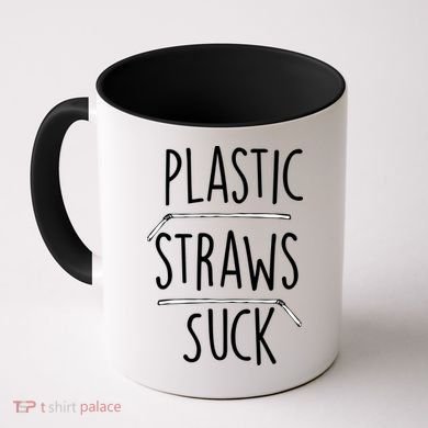 Plastic Straws Suck Coffee Mug
