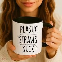 Plastic Straws Suck Coffee Mug thumb 3