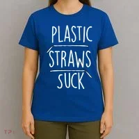 Plastic Straws Suck T-Shirt thumb 4