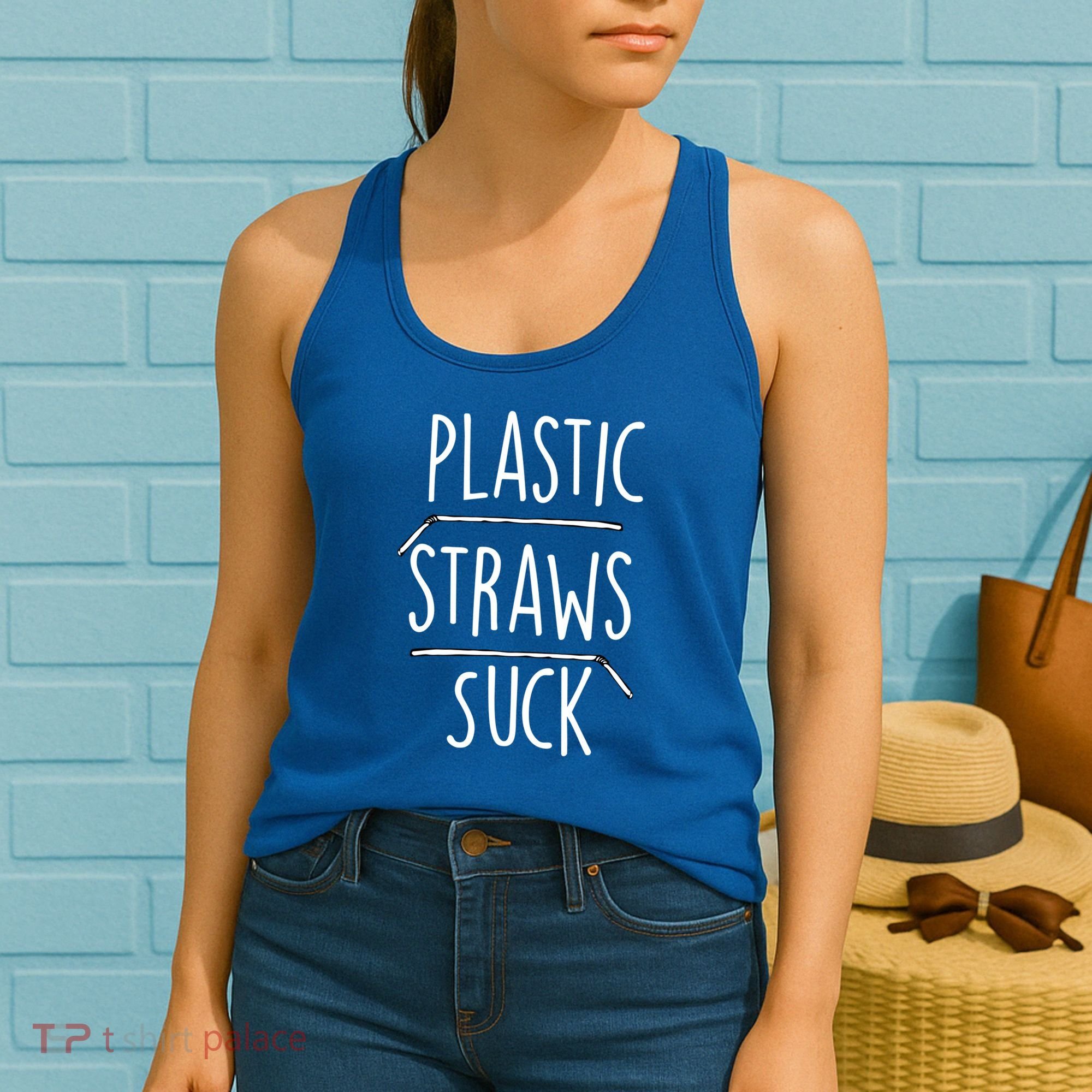 Plastic Straws Suck Women's Tank Top