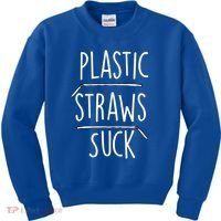 Plastic Straws Suck Kids Sweatshirt thumb 0