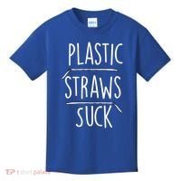 Plastic Straws Suck Kids T-Shirt thumb 0