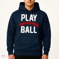 Play Ball Baseball and Softball Players Hoodie thumb 2