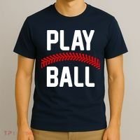 Play Ball Baseball and Softball Players T-Shirt thumb 3