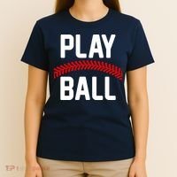 Play Ball Baseball and Softball Players T-Shirt thumb 4