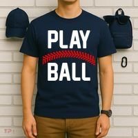 Play Ball Baseball and Softball Players T-Shirt thumb 6