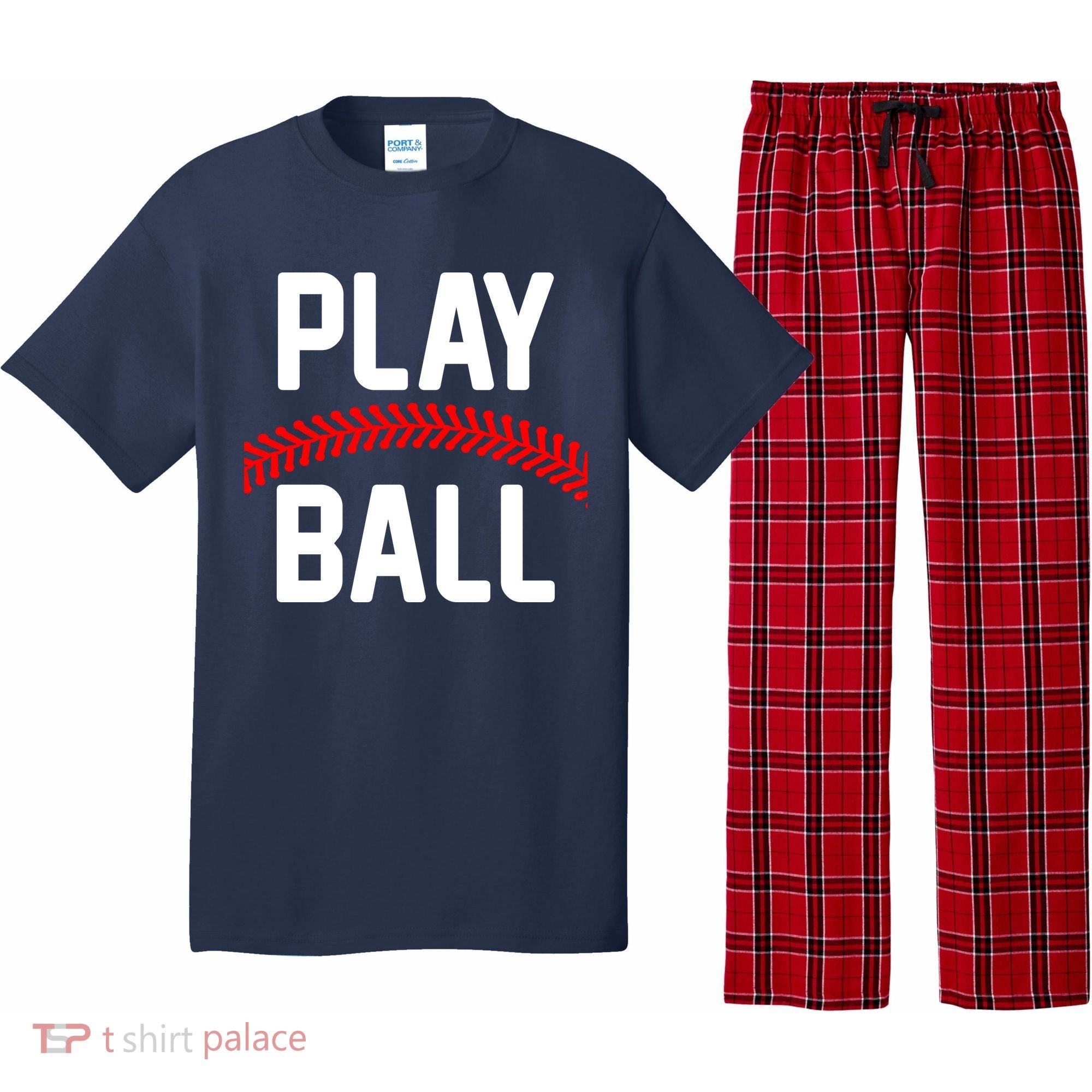 Play Ball Baseball and Softball Players Pajama Set