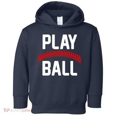 Play Ball Baseball and Softball Players Toddler Hoodie