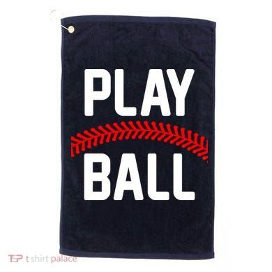 Play Ball Baseball and Softball Players Golf Towel