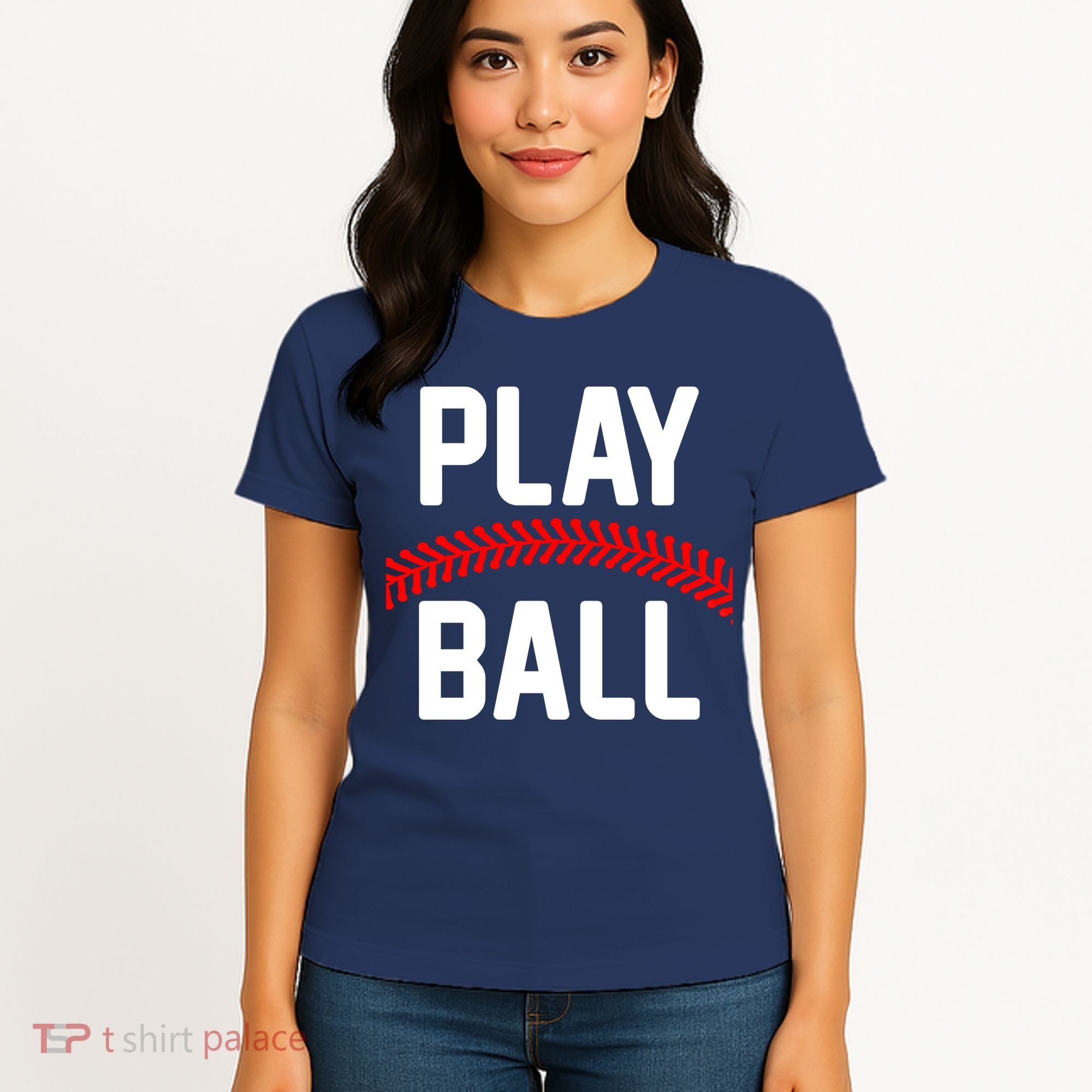 Play Ball Baseball and Softball Players Women's T-Shirt