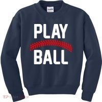 Play Ball Baseball and Softball Players Kids Sweatshirt thumb 0
