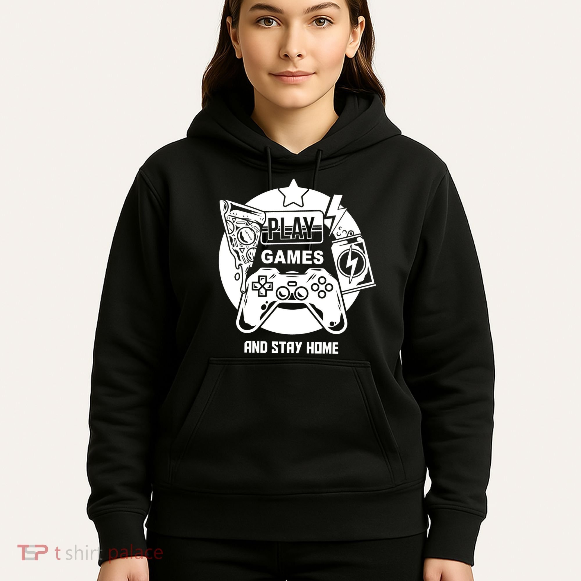Play Games And Stay Home Hoodie