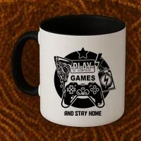 Play Games And Stay Home Coffee Mug thumb 2