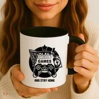 Play Games And Stay Home Coffee Mug thumb 3