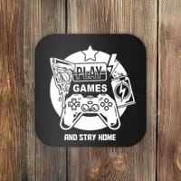 Play Games And Stay Home Coaster thumb 0