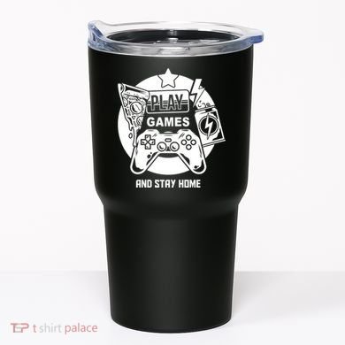 Play Games And Stay Home Tumbler