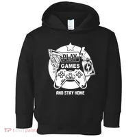Play Games And Stay Home Toddler Hoodie thumb 0