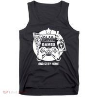 Play Games And Stay Home Tank Top thumb 0