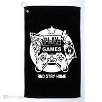 Play Games And Stay Home Golf Towel thumb 0