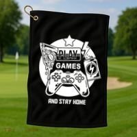 Play Games And Stay Home Golf Towel thumb 1