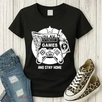 Play Games And Stay Home Women's T-Shirt thumb 3