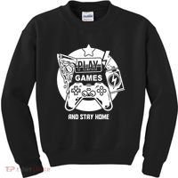 Play Games And Stay Home Kids Sweatshirt thumb 0