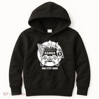 Play Games And Stay Home Kids Hoodie thumb 0