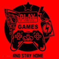 Play Games And Stay Home Santa Hat thumb 1