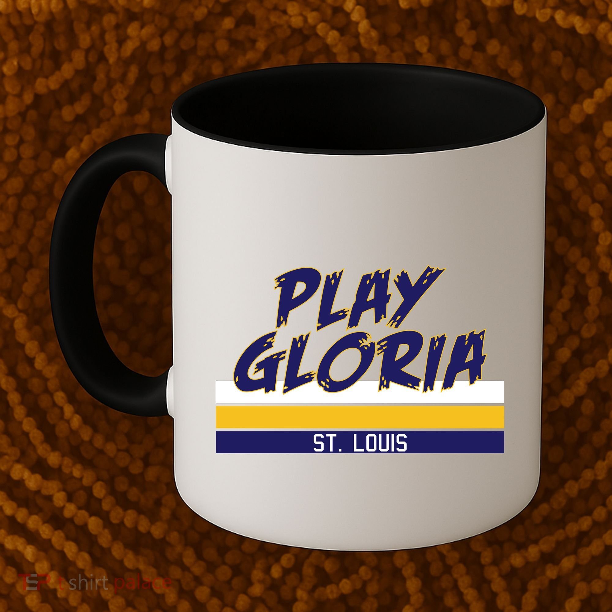 Play Gloria St. Louis Hockey Stripes Coffee Mug