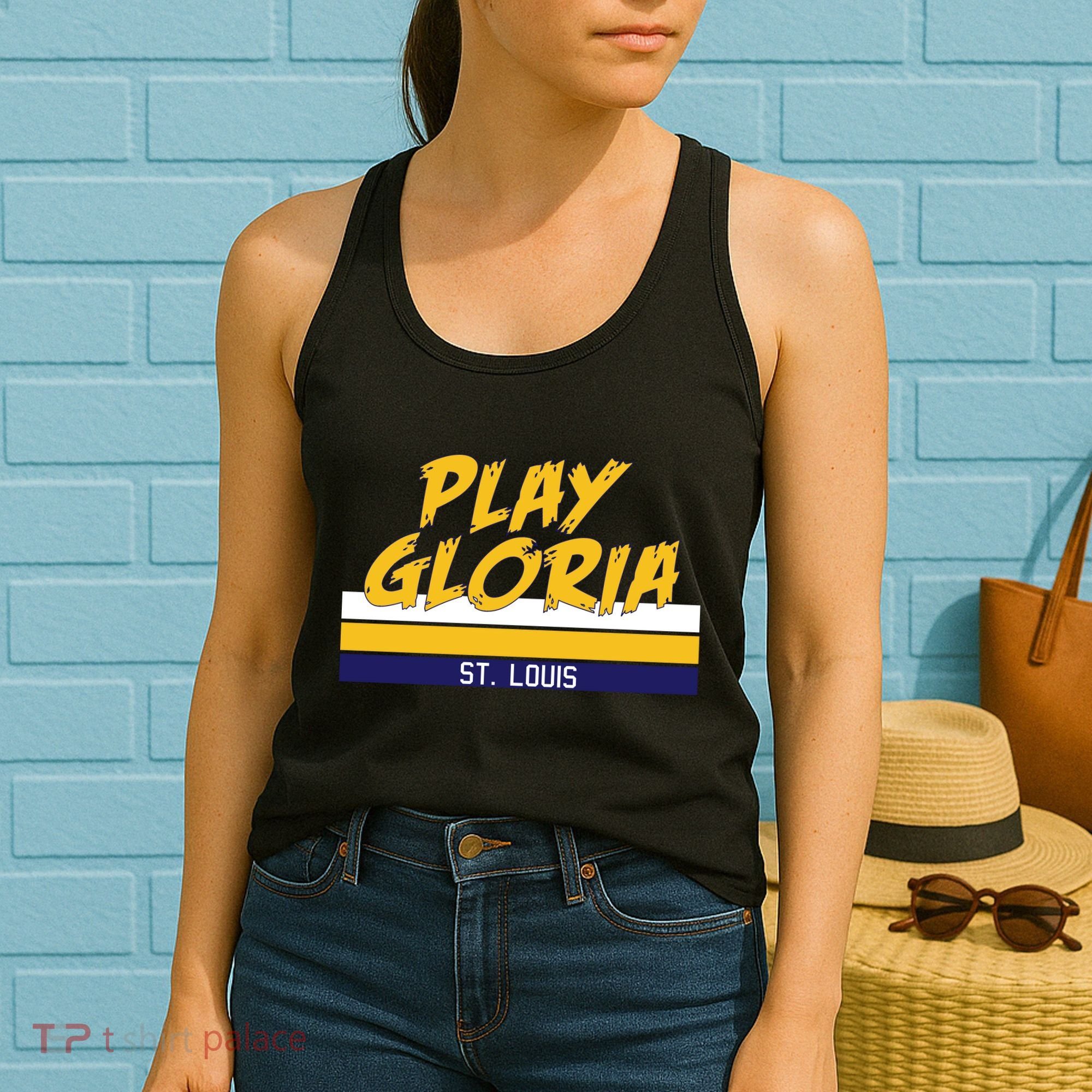 Play Gloria St. Louis Hockey Stripes Women's Tank Top