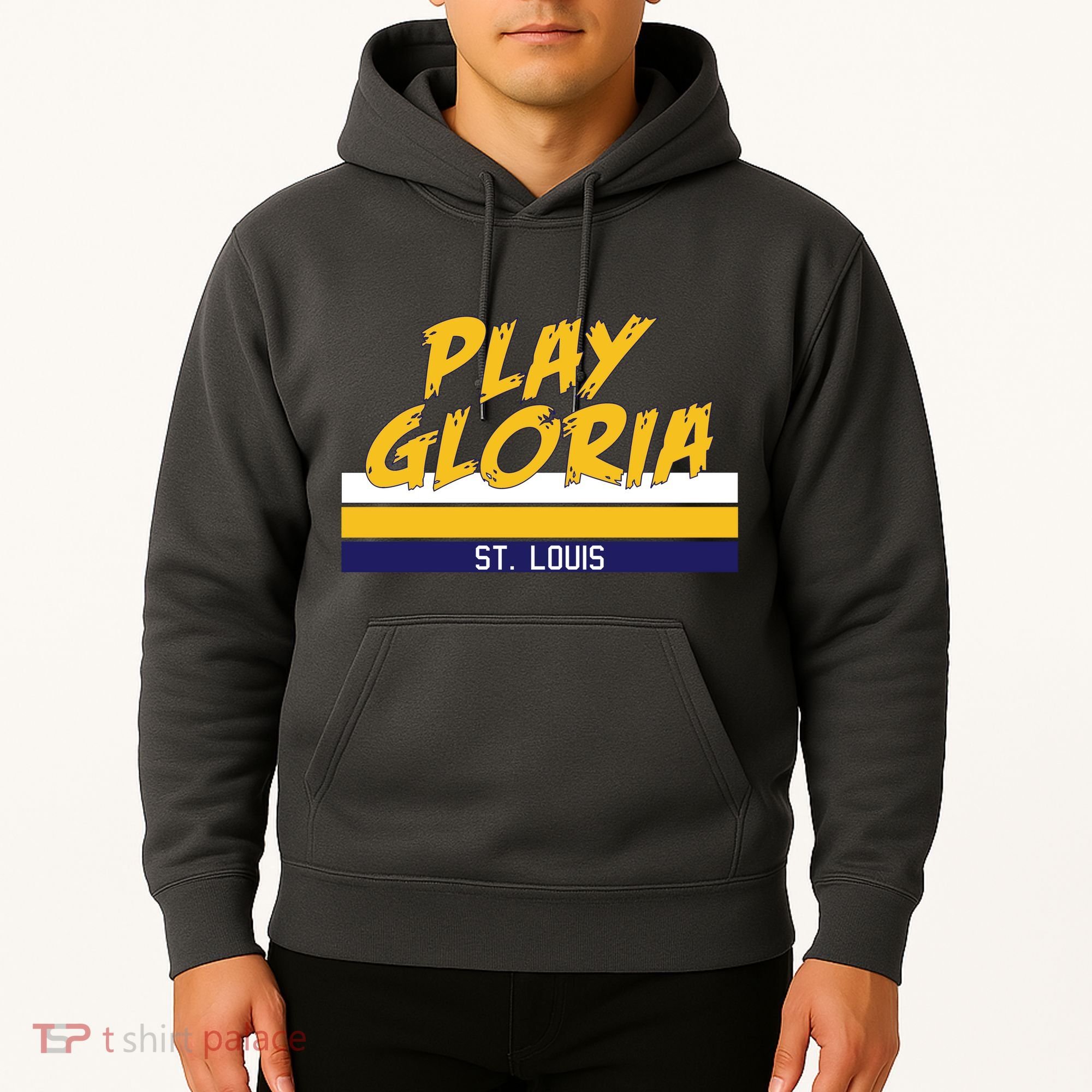 Play Gloria St. Louis Hockey Stripes Hoodie