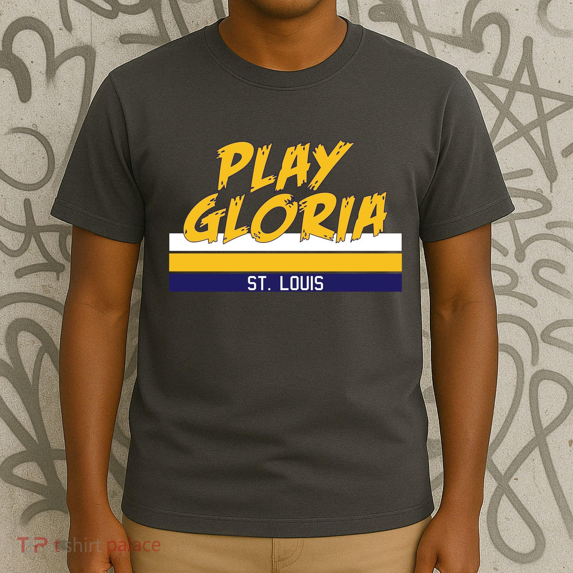 Play Gloria St. Louis Hockey Stripes T-Shirt