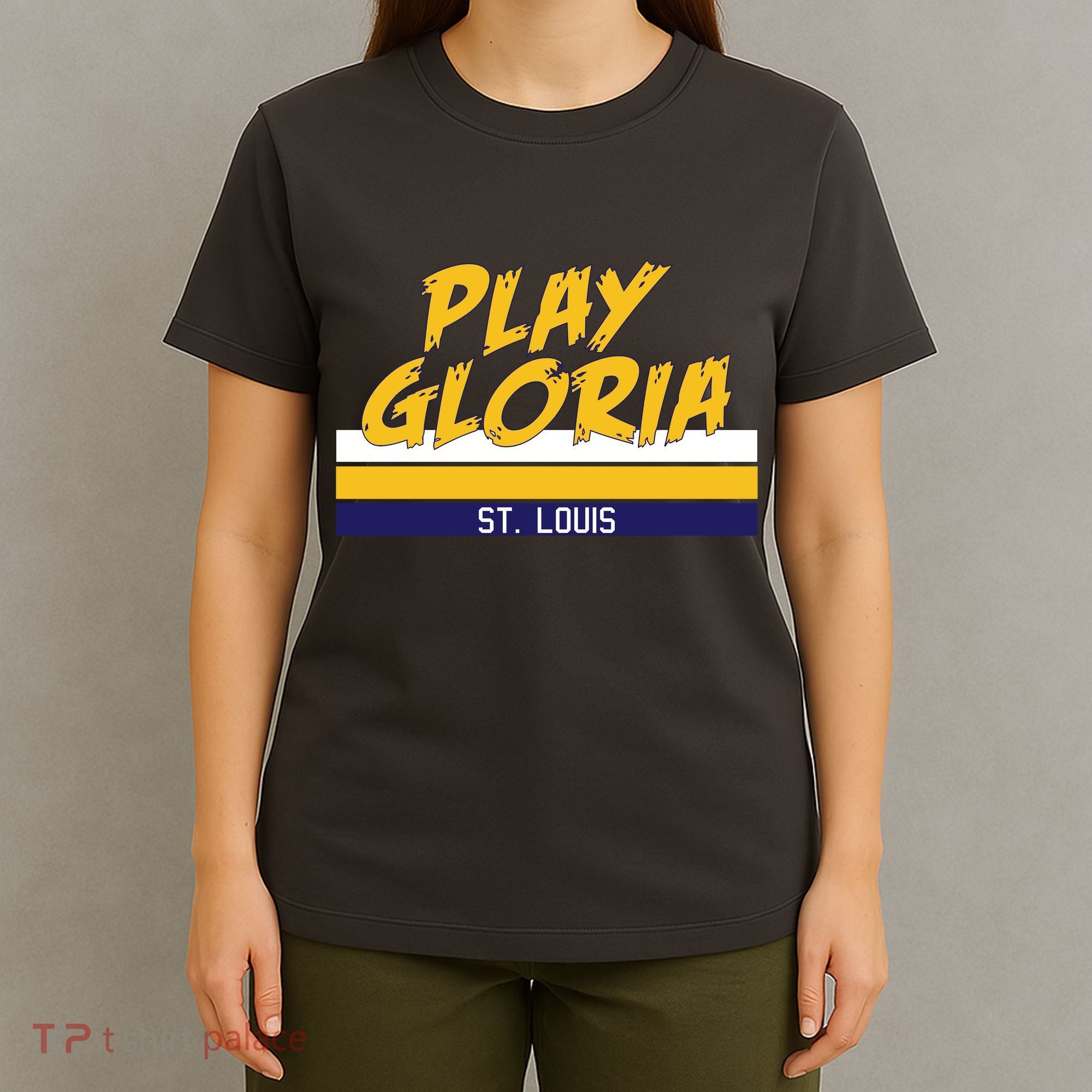 Play Gloria St. Louis Hockey Stripes T-Shirt
